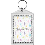 Gymnastics with Name/Text Bling Keychain (Personalized)