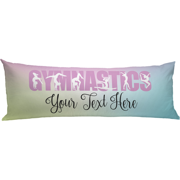 Custom Gymnastics with Name/Text Body Pillow Case (Personalized)