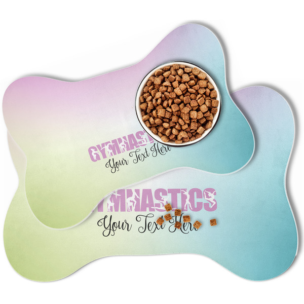 Gymnastics with Name/Text Bone Shaped Dog Mats - MAIN