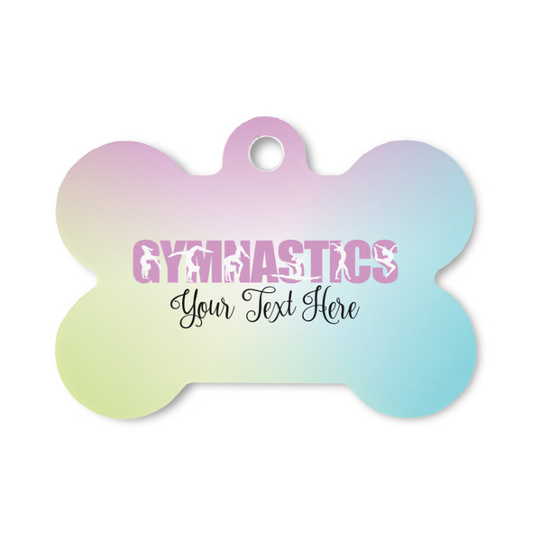 Custom Gymnastics with Name/Text Bone Shaped Dog ID Tag - Small