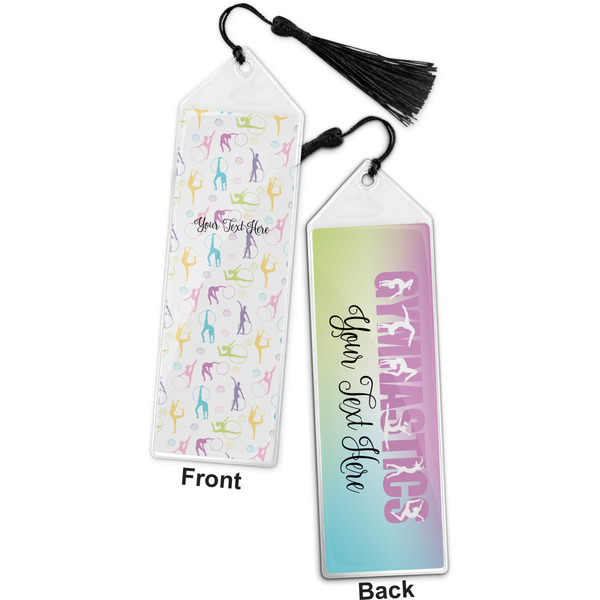 Gymnastics with Name/Text Bookmark with tassel - Front and Back