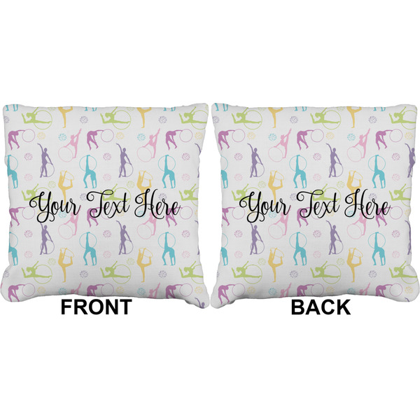 Gymnastics with Name/Text Burlap Pillow Approval