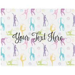 Gymnastics with Name/Text Woven Fabric Placemat - Twill