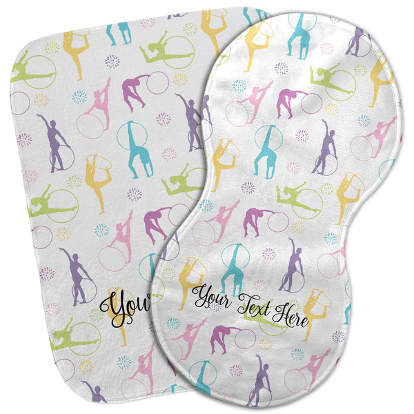 Custom Gymnastics with Name/Text Burp Cloth
