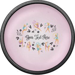 Gymnastics with Name/Text Cabinet Knob (Black) (Personalized)