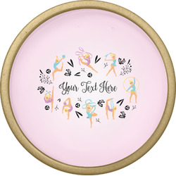 Gymnastics with Name/Text Cabinet Knob - Gold