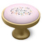 Gymnastics with Name/Text Cabinet Knob - Gold - Side