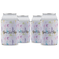 Gymnastics with Name/Text Can Cooler (12 oz) - Set of 4