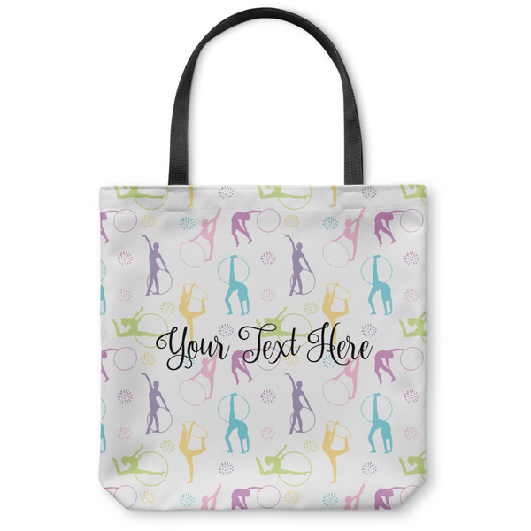 Custom Gymnastics with Name/Text Canvas Tote Bag - Large - 18"x18" (Personalized)