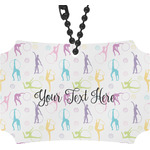 Gymnastics with Name/Text Rear View Mirror Ornament (Personalized)
