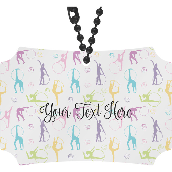 Custom Gymnastics with Name/Text Rear View Mirror Ornament (Personalized)