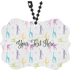 Gymnastics with Name/Text Rear View Mirror Decor (Personalized)