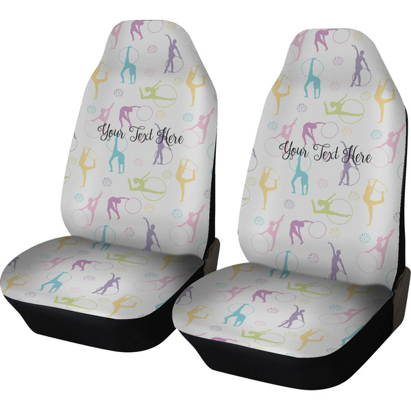 Custom Gymnastics with Name/Text Car Seat Covers (Set of Two) (Personalized)