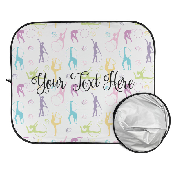 Gymnastics with Name/Text Car Sun Shades - FOLDED & UNFOLDED
