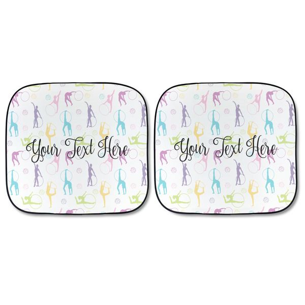 Gymnastics with Name/Text Car Sun Shades - FRONT