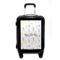 Gymnastics with Name/Text Carry On Hard Shell Suitcase (Personalized)