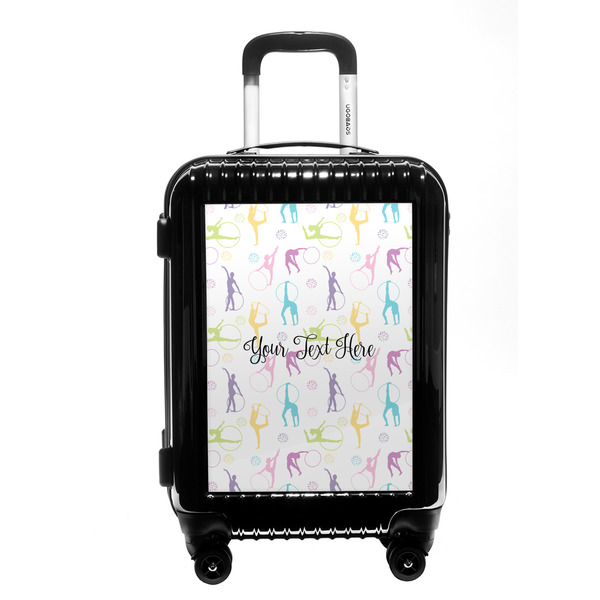Custom Gymnastics with Name/Text Carry On Hard Shell Suitcase (Personalized)