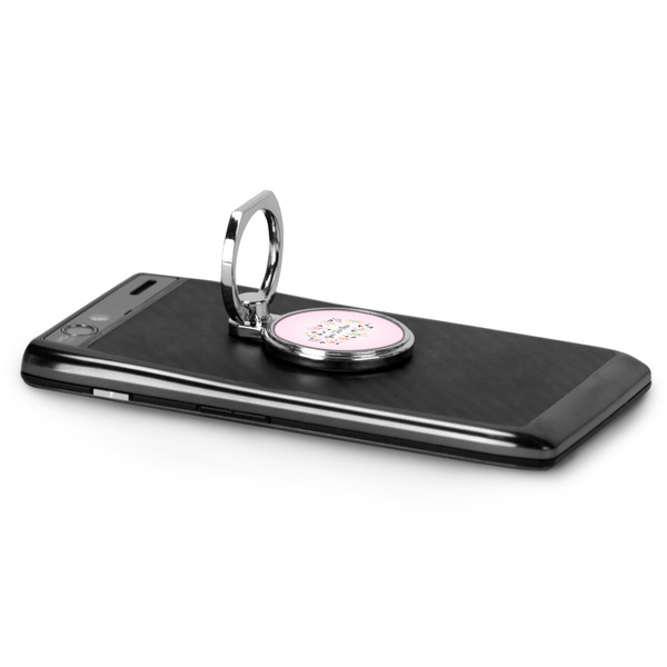 Gymnastics with Name/Text Cell Phone Ring & Stand in Use