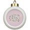 Gymnastics with Name/Text Ceramic Ball Ornament