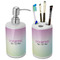 Gymnastics with Name/Text Ceramic Bathroom Accessories Set