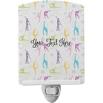 Gymnastics with Name/Text Ceramic Night Light (Personalized)