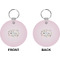 Gymnastics with Name/Text Circle Keychain (Front + Back)