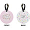 Gymnastics with Name/Text Circle Luggage Tag (Front + Back)