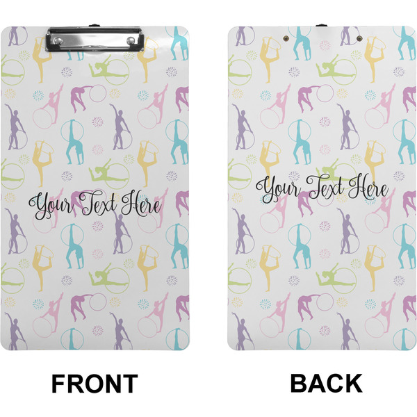Gymnastics with Name/Text Clipboard (Legal) (Front + Back)