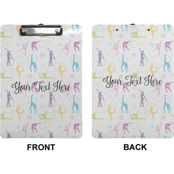 Gymnastics with Name/Text Clipboard (Letter) (Front + Back)