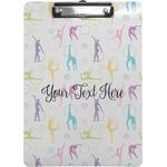 Gymnastics with Name/Text Clipboard (Personalized)