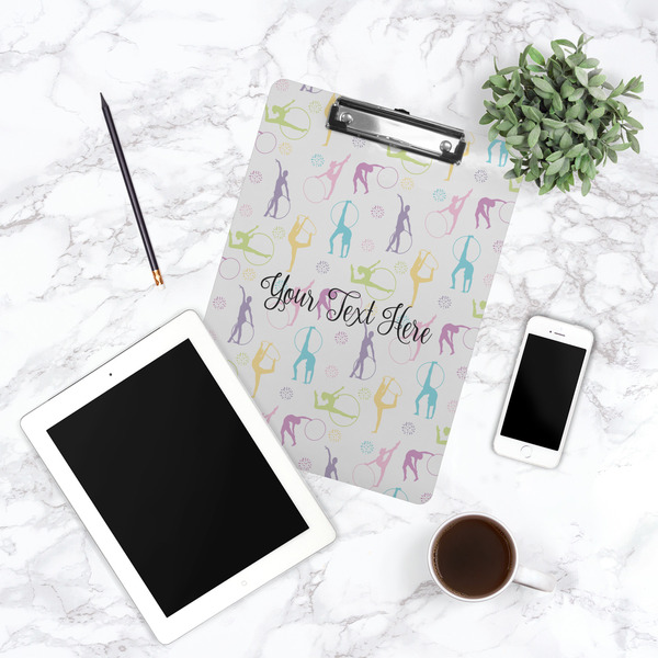 Gymnastics with Name/Text Clipboard - Lifestyle Photo