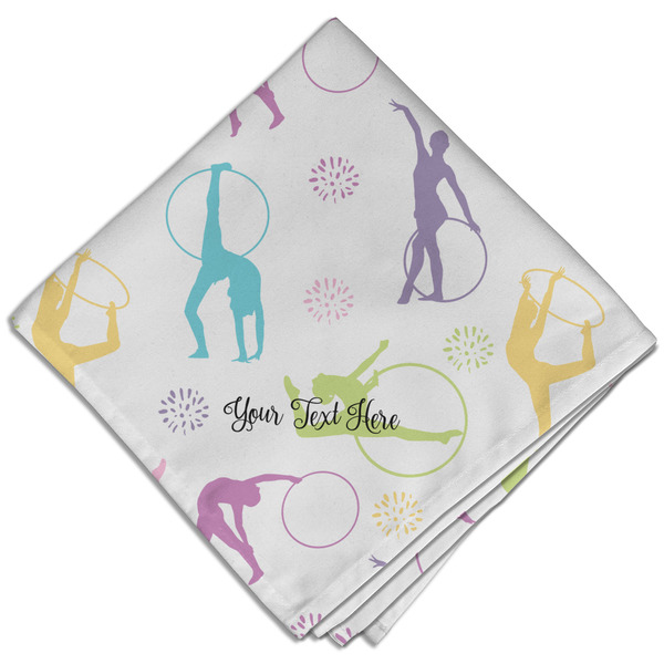 Custom Gymnastics with Name/Text Cloth Dinner Napkin - Single