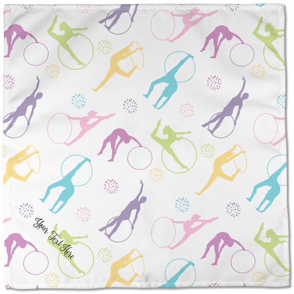 Gymnastics with Name/Text Cloth Napkins - Personalized Dinner (Full Open)