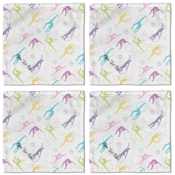 Gymnastics with Name/Text Cloth Napkins - Personalized Lunch (APPROVAL) Set of 4