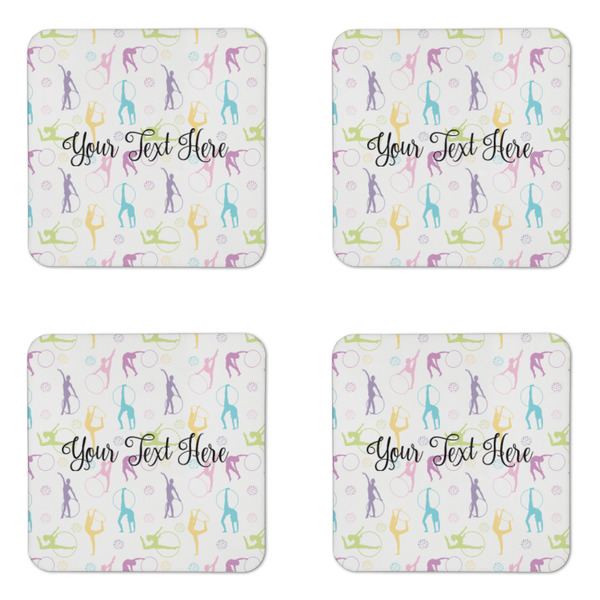 Gymnastics with Name/Text Coaster Set - APPROVAL