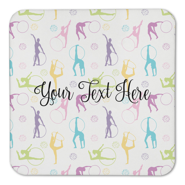 Gymnastics with Name/Text Coaster Set - FRONT (one)