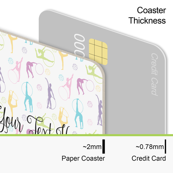 Gymnastics with Name/Text Coaster Thickness