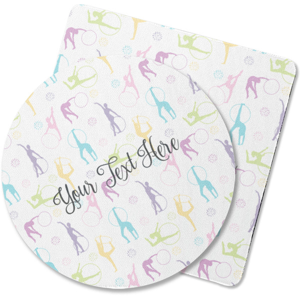 Custom Gymnastics with Name/Text Rubber Backed Coaster (Personalized)