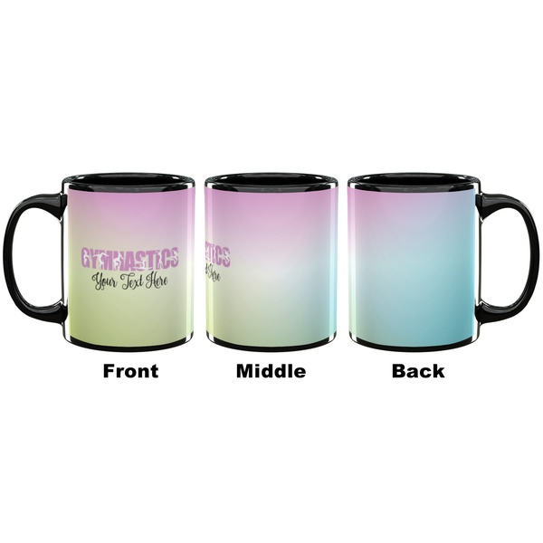 Gymnastics with Name/Text Coffee Mug - 11 oz - Black APPROVAL