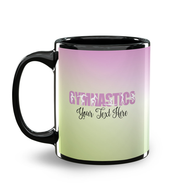 Gymnastics with Name/Text Coffee Mug - 11 oz - Black