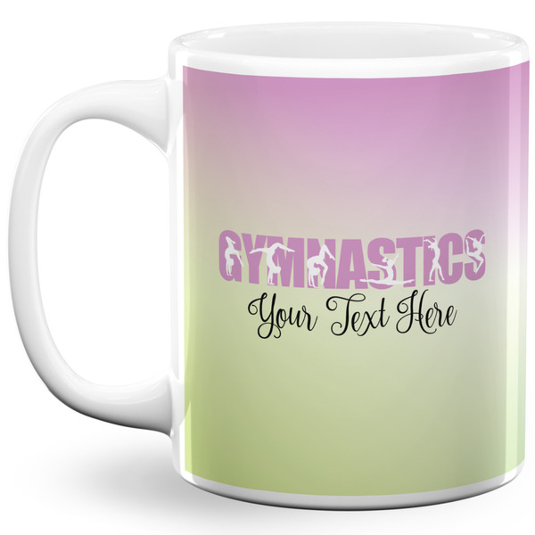 Custom Gymnastics with Name/Text 11 Oz Coffee Mug - White
