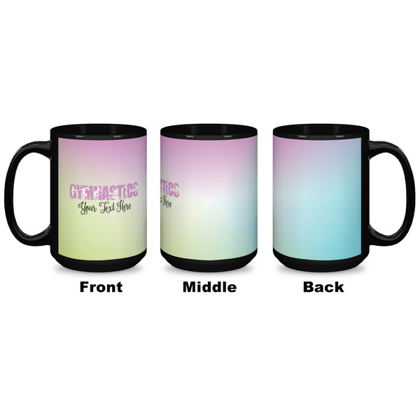 Gymnastics with Name/Text Coffee Mug - 15 oz - Black APPROVAL