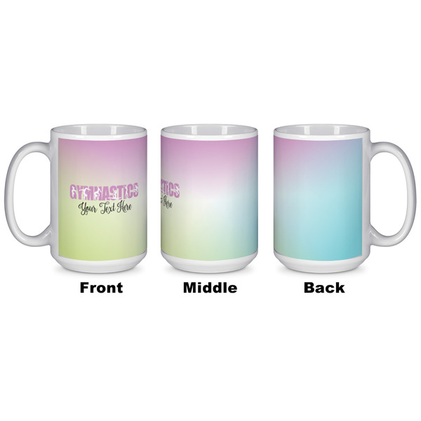 Gymnastics with Name/Text Coffee Mug - 15 oz - White APPROVAL