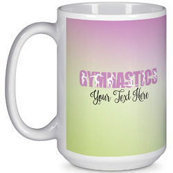 Gymnastics with Name/Text 15 Oz Coffee Mug - White
