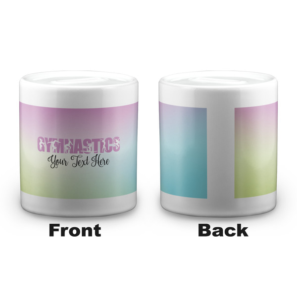 Gymnastics with Name/Text Coin Bank - Apvl