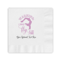 Gymnastics with Name/Text Coined Cocktail Napkins