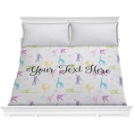 Gymnastics with Name/Text Comforter - King (Personalized)