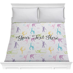 Gymnastics with Name/Text Comforter - Full / Queen (Personalized)