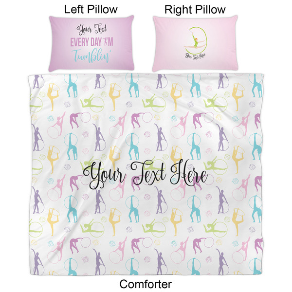 Gymnastics with Name/Text Comforter Set - King - Approval