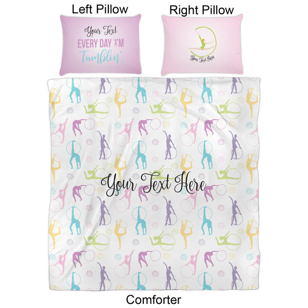 Gymnastics with Name/Text Comforter Set - Queen - Approval